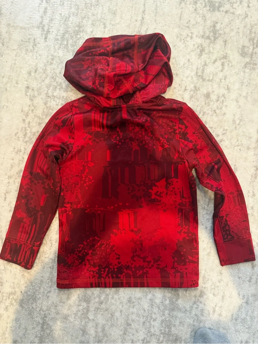 adidas Red Graphic Hooded Performance Sweatshirt